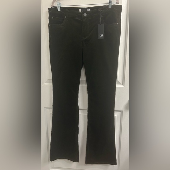 Kut from the Kloth Pants - NWT Kut from the Kloth sz 12 Karen Baby Bootcut Corduroy Pants Fall Dark Green